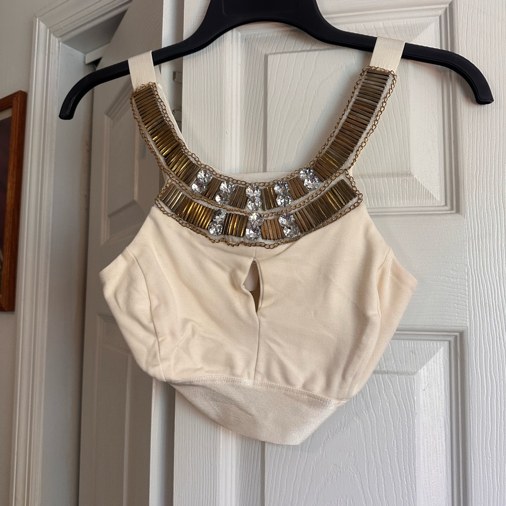 Embellished Cream Top